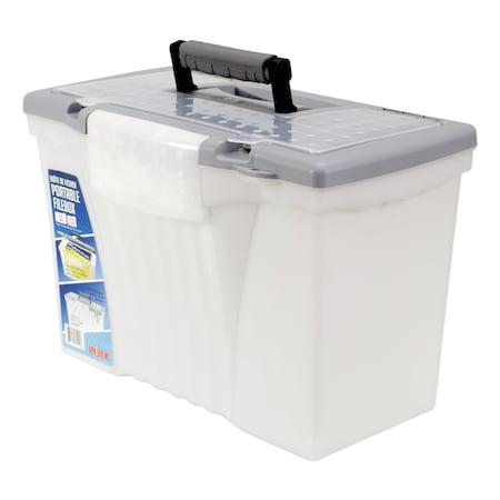 USA ファイルBOX Storex File Box with Tray, Letter, 11.5